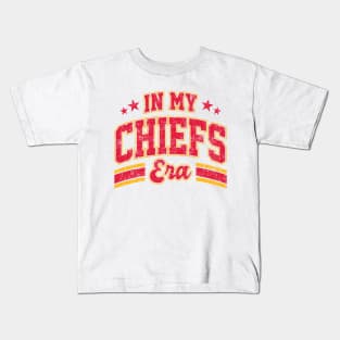 Vintage In My Chiefs Era Kansas City Football Kids T-Shirt